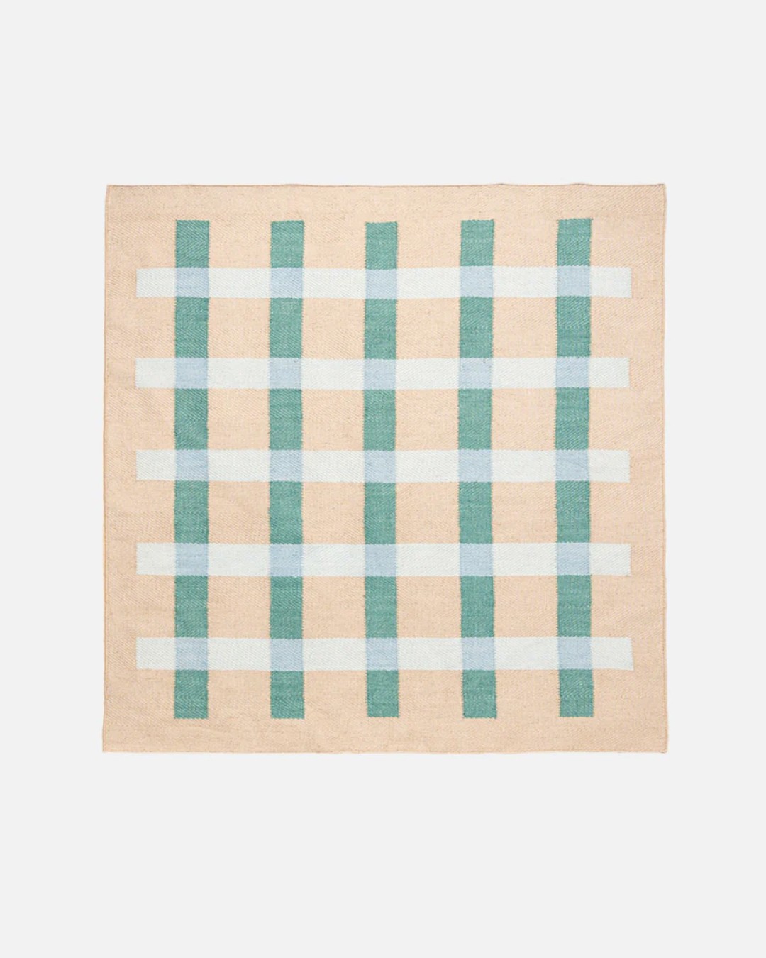 Matias Moellenbach, Jute Rug w. green and blue stripes