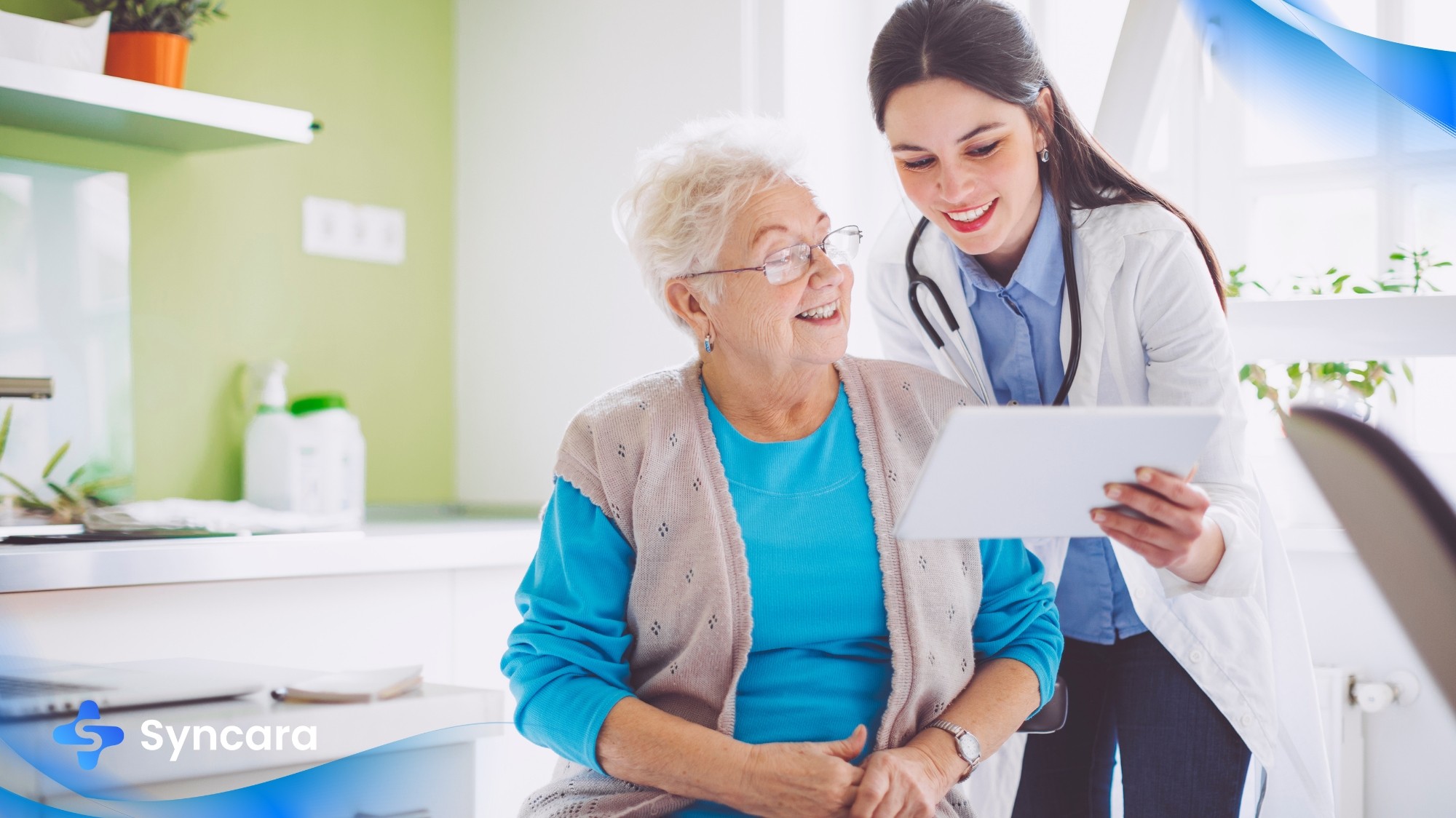 Sudbury doctor providing walk-in medical care to elderly patient