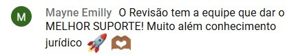 Depoimento de aluno do Revisão 1