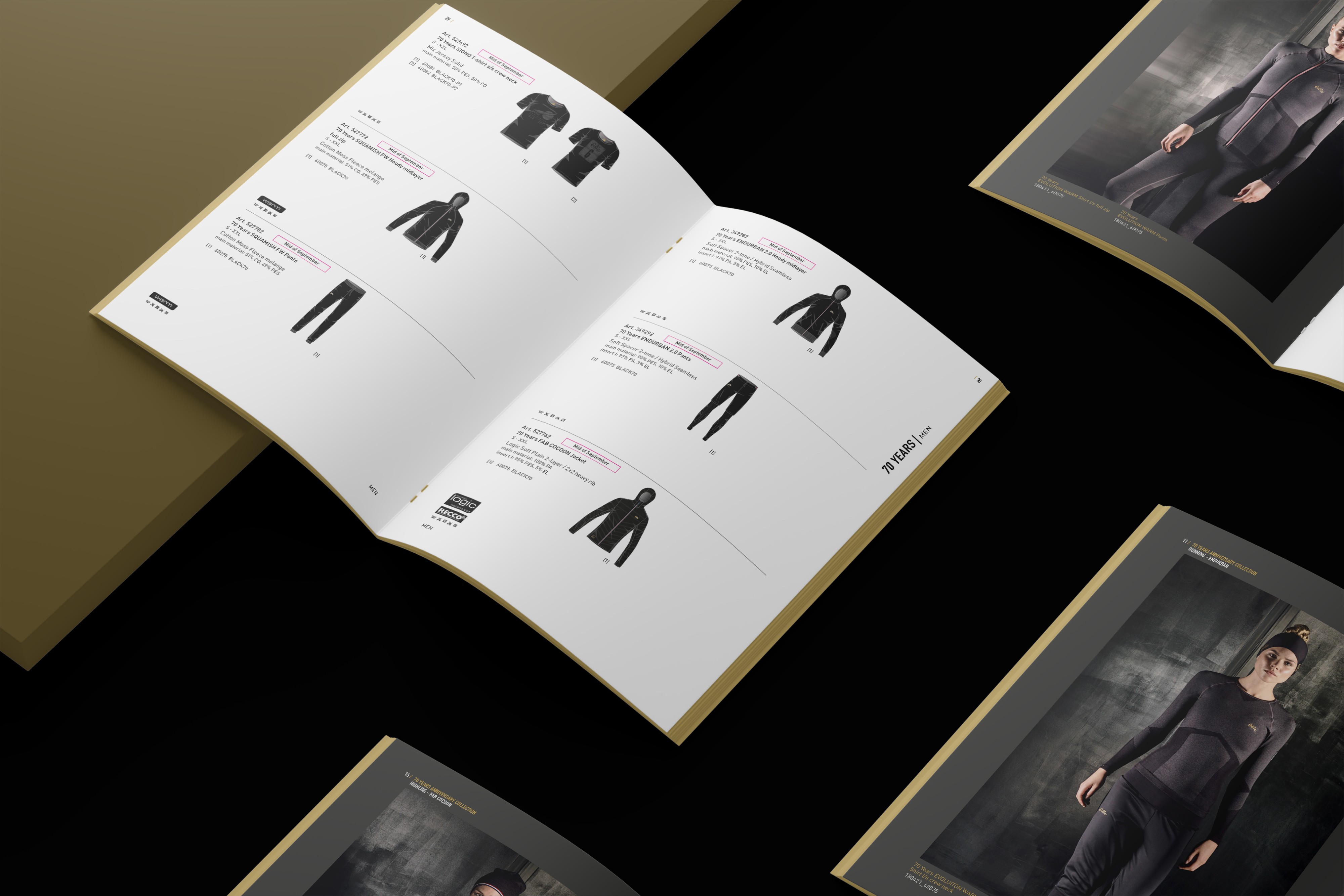 Mode Lookbook für Odlo – Editorial Design mit ruhiger Typografie und präziser Bildsprache