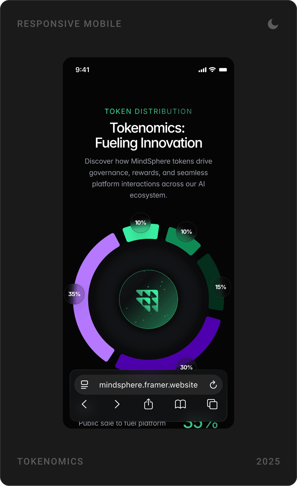 Futuristic AI Tokenomics Mobile Design