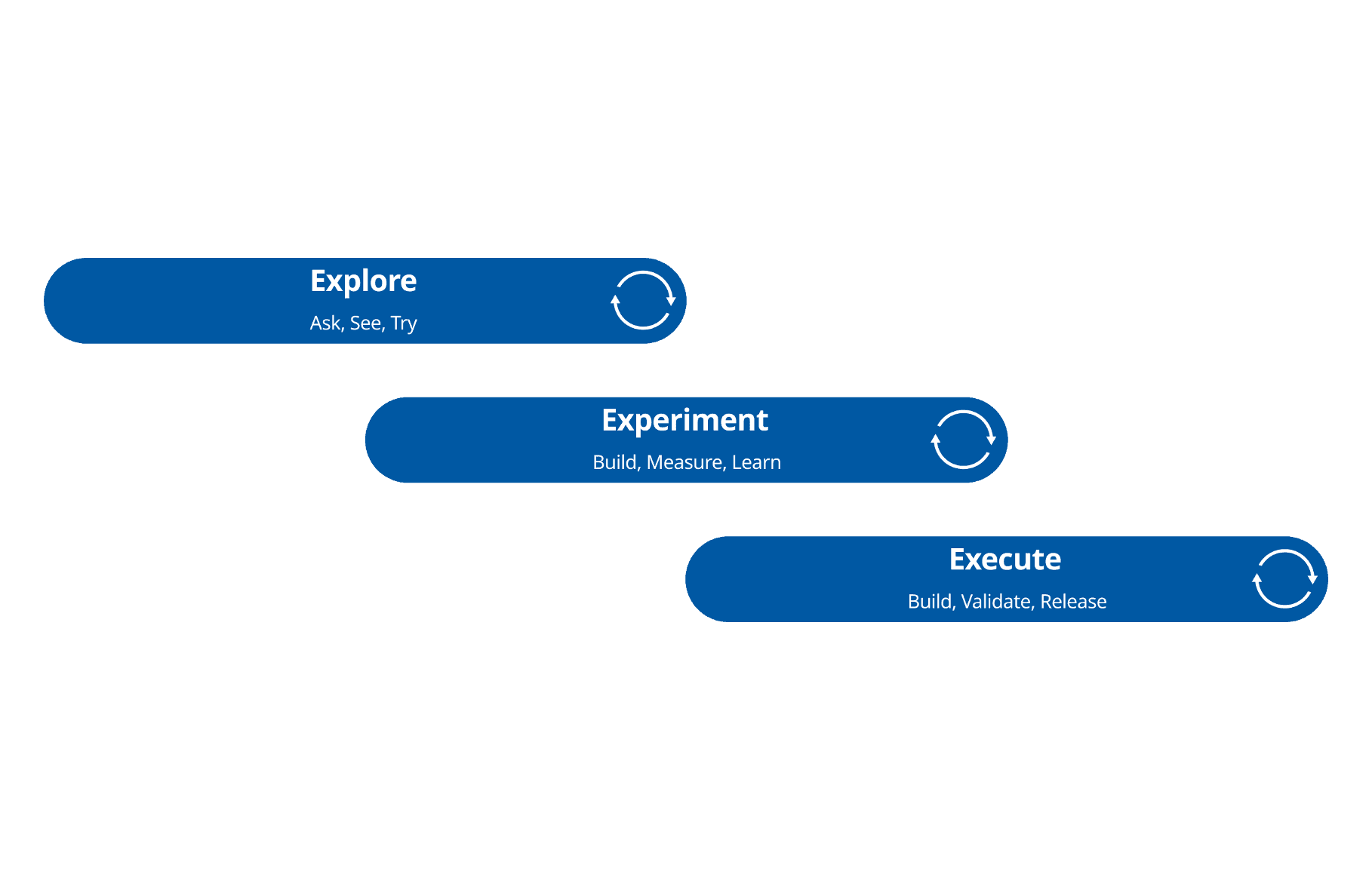 3X Process (Explore Experiment and Execute)as devised by me and my team