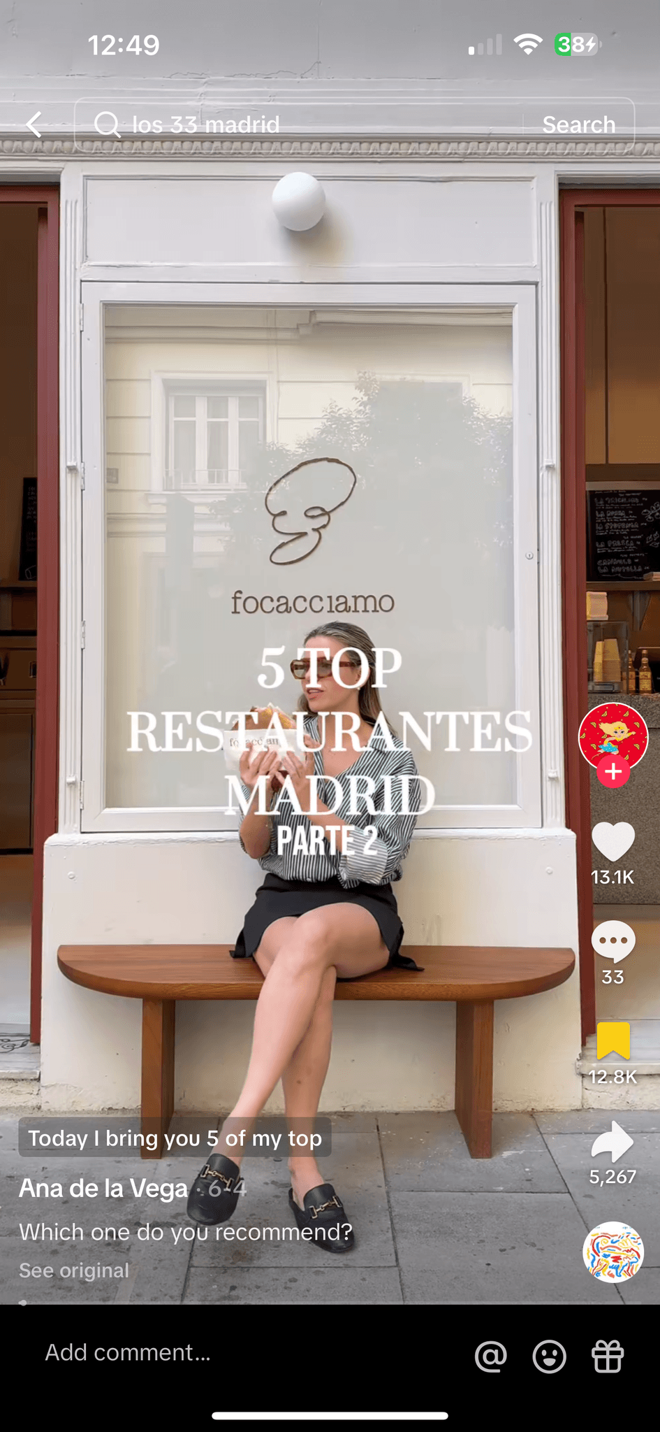 tiktok screenshot 5 top restaurantes in madrid