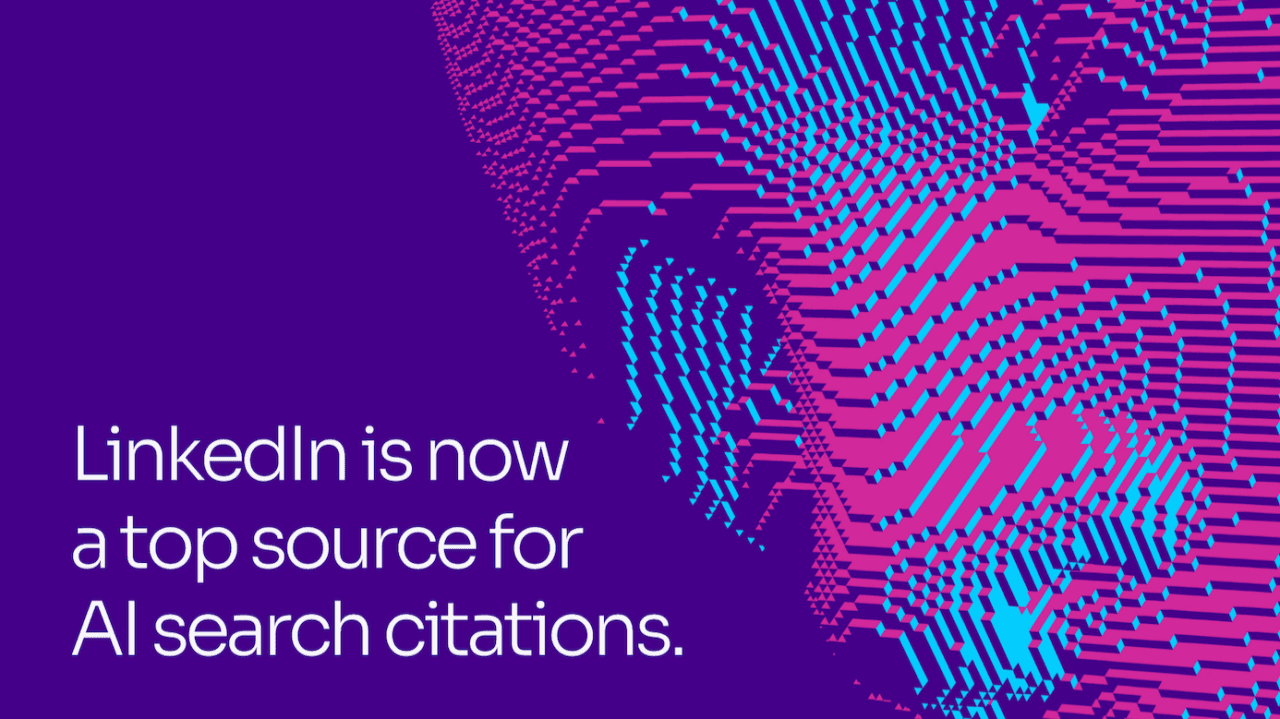 Linkedin is now a top source for AI search citations