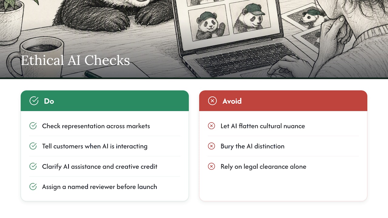 Three ethical checks with human review