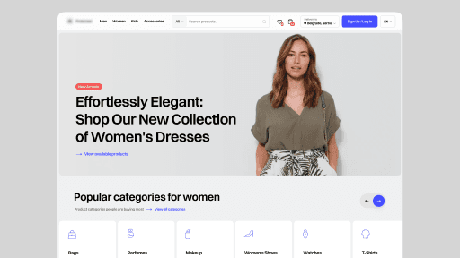 ecommerce category hero design