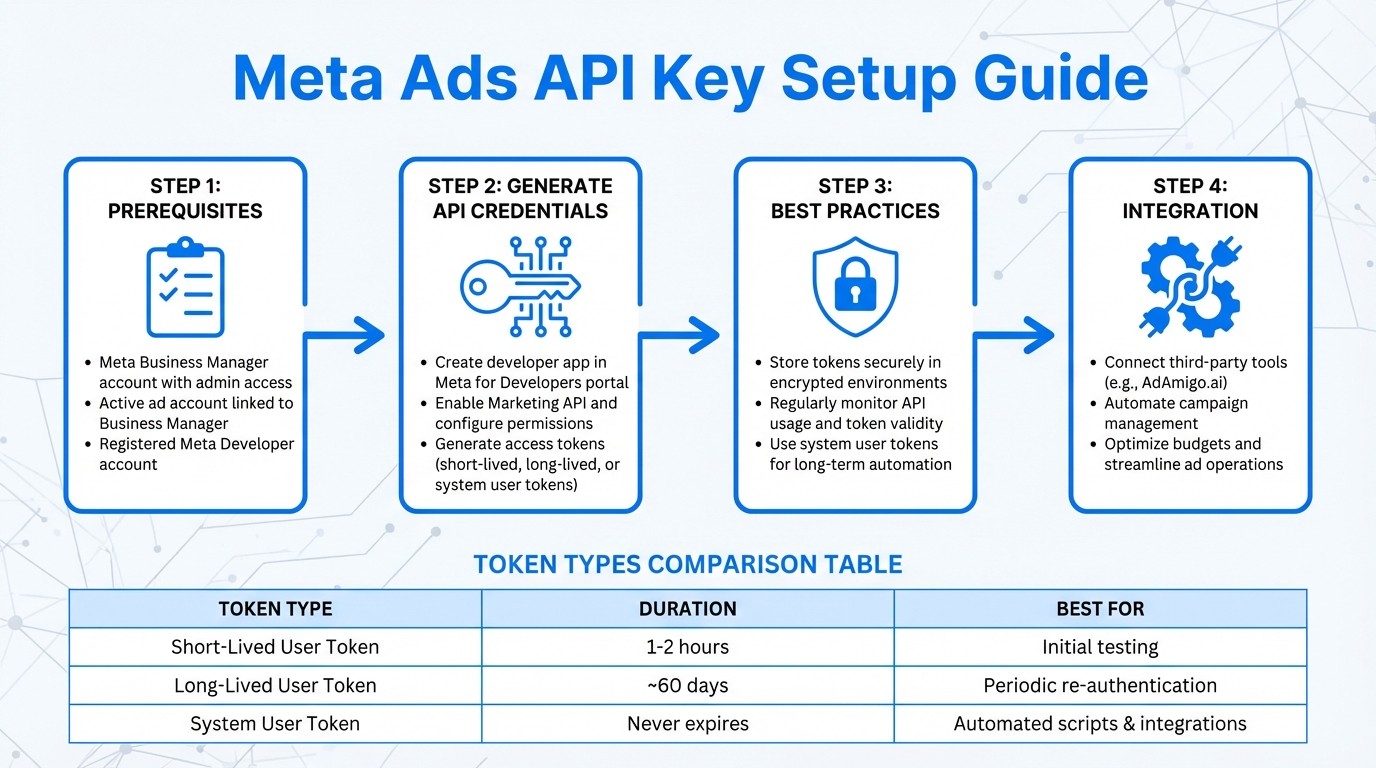 Meta Ads API Key Setup Process: 4-Step Guide from Prerequisites to Integration