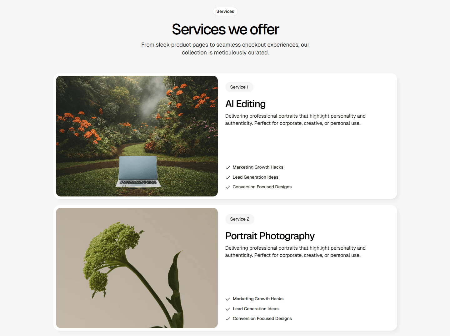 Framer Service Component