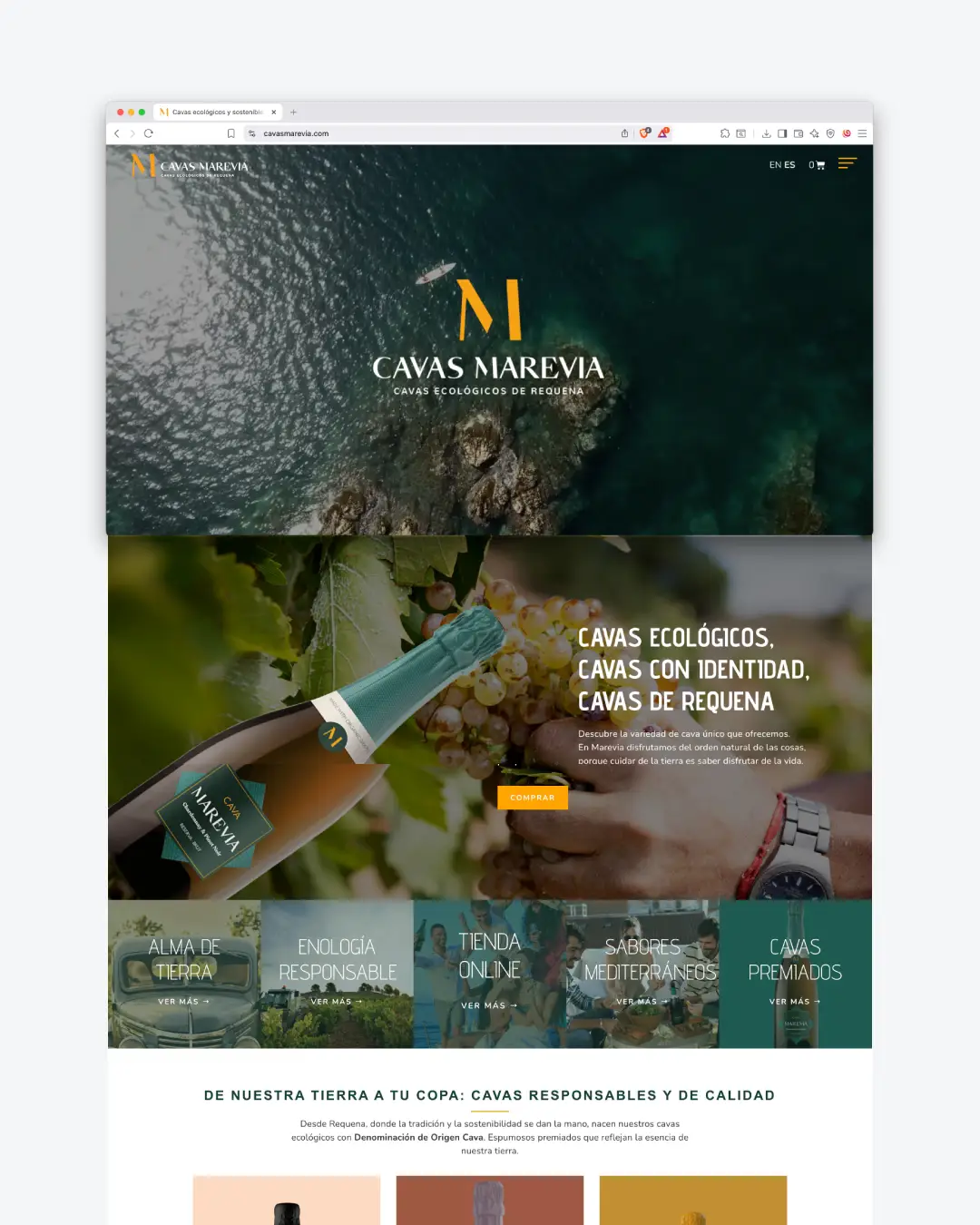 Web unificada de Cavas Marevia