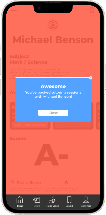 Beyond Learning app interface screen from the case study.