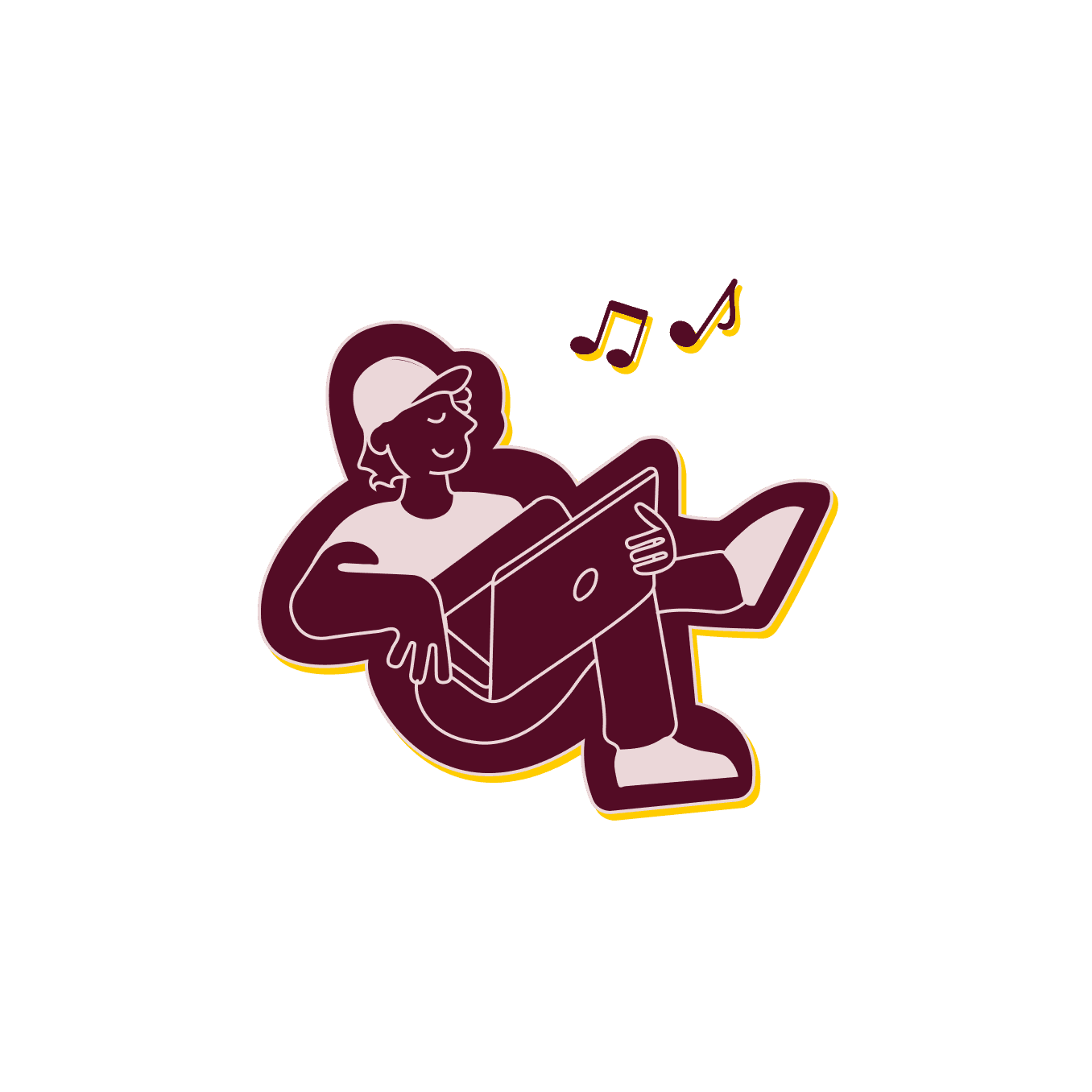 illustration of a hand holding bitcoin