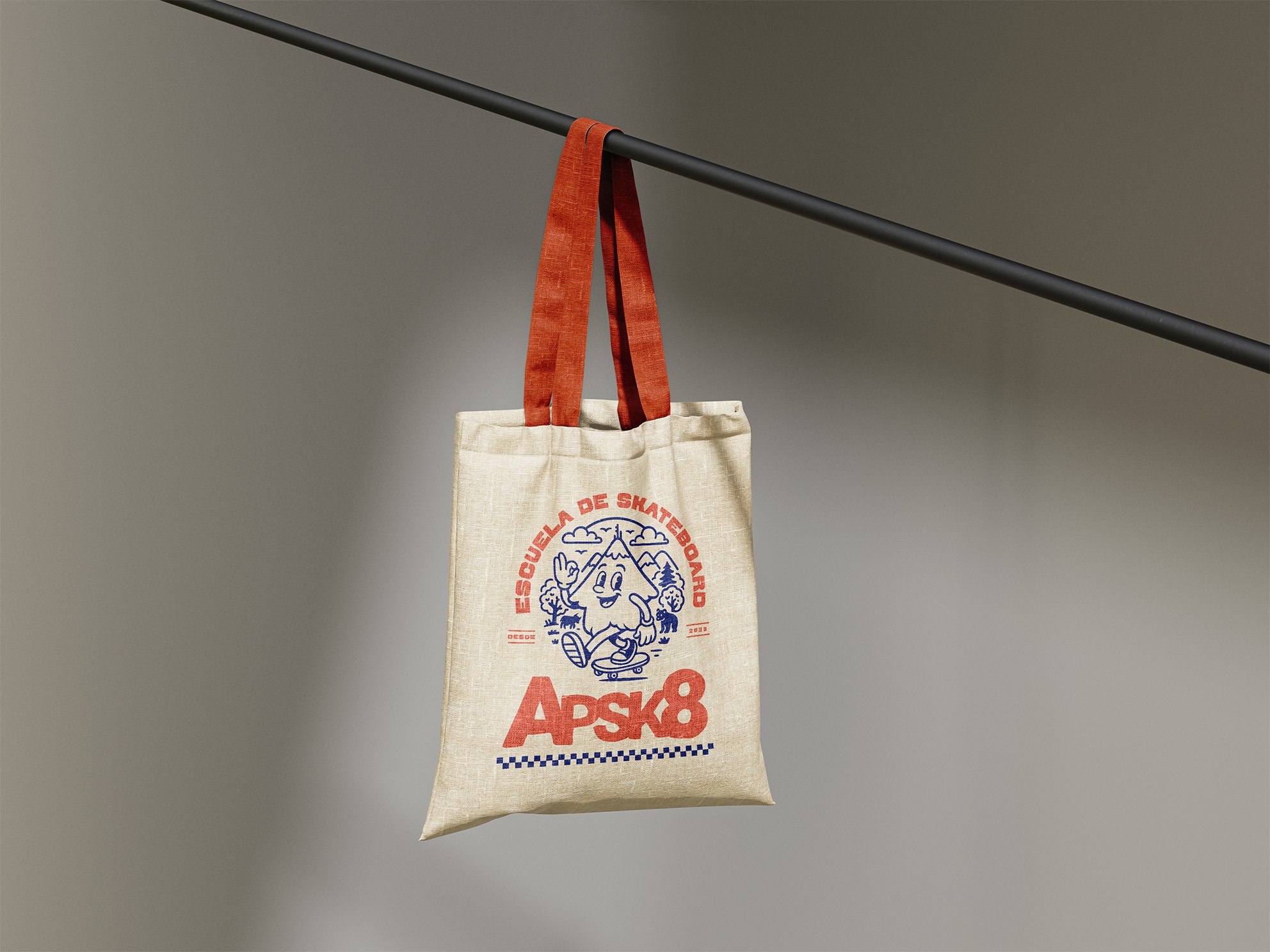 APSKATE — Diseño de tote bag aplicaciones de marca