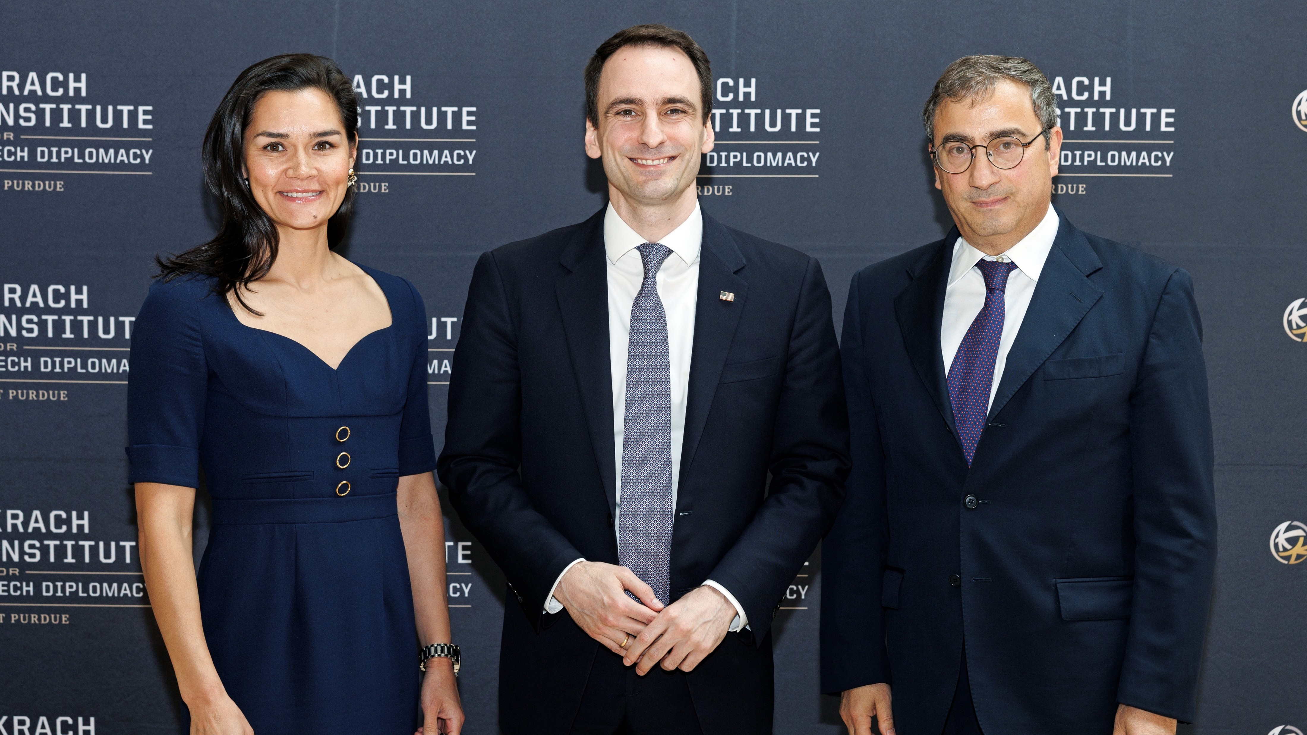 Michelle Giuda, CEO Krach Institute; Michael Kratsios, Director of the Office of Science and Technology Policy; H.E. Marco Peronaci, Ambassador of Italy to the United States