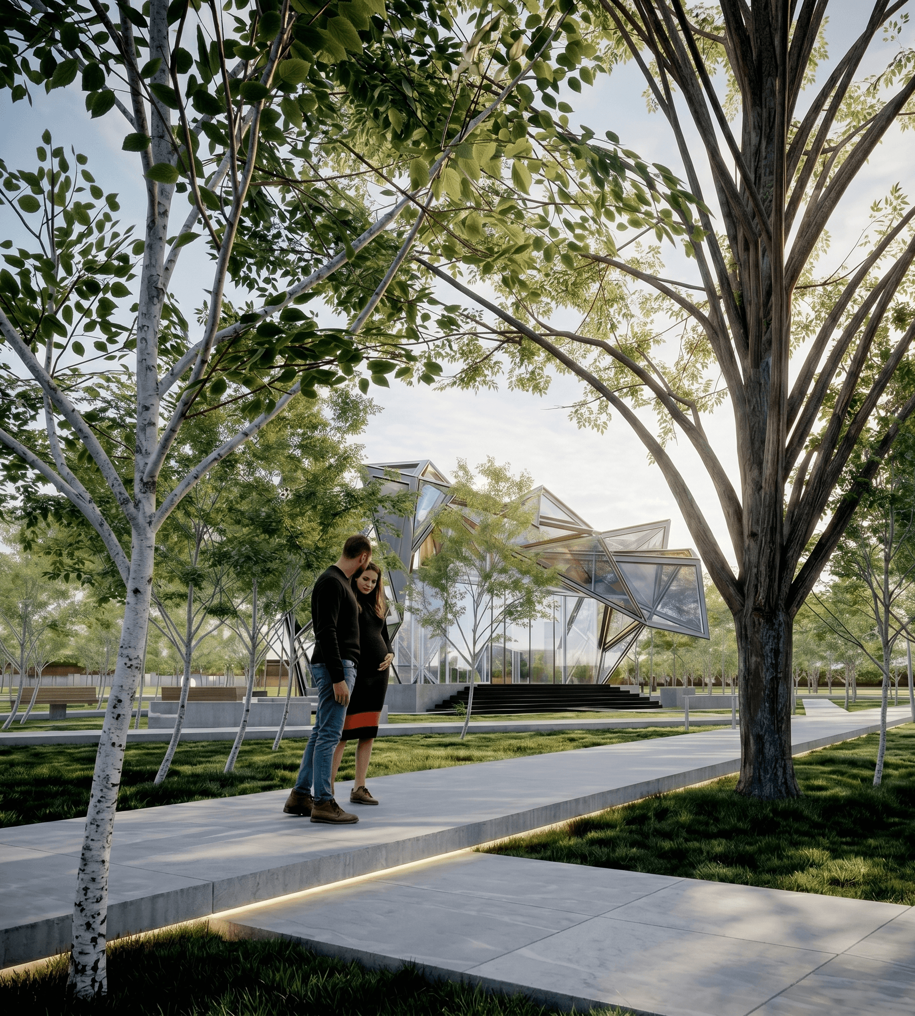 Woman planning about structure