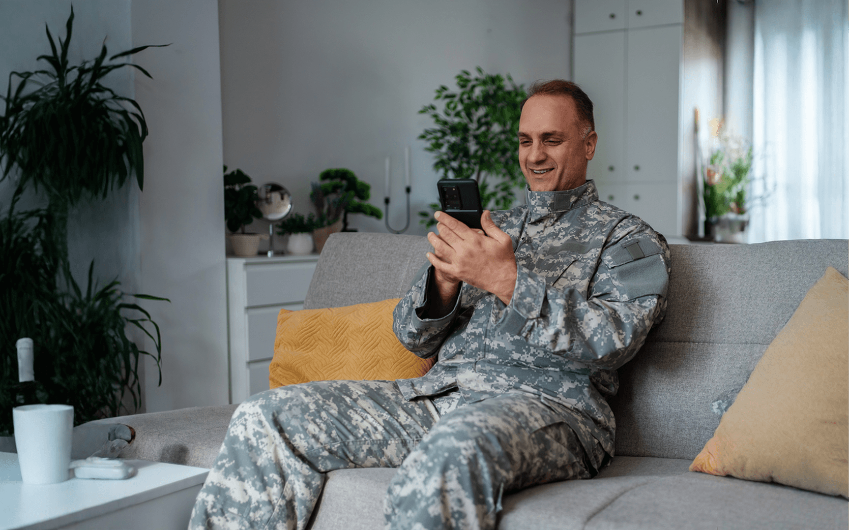 an old man holding US Flag