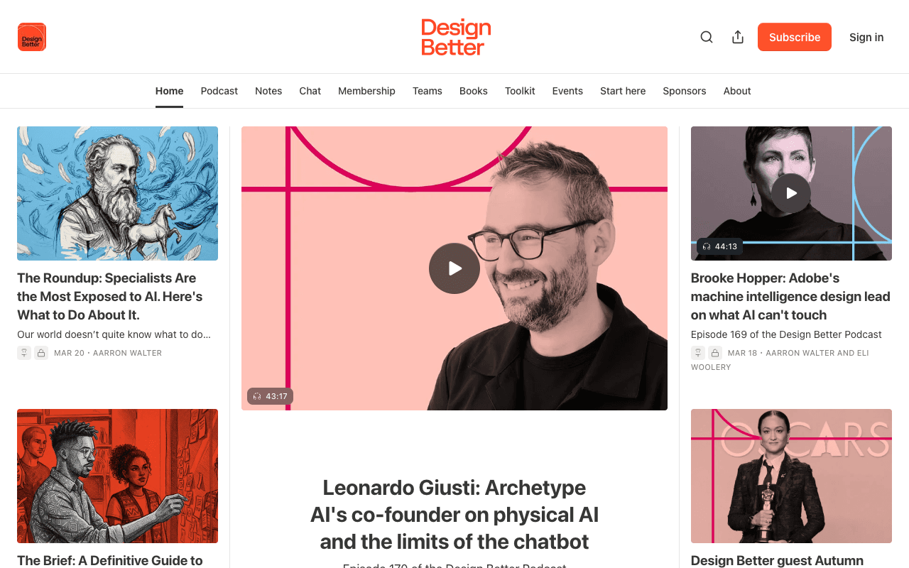 Design Better Podcast екранна снимка