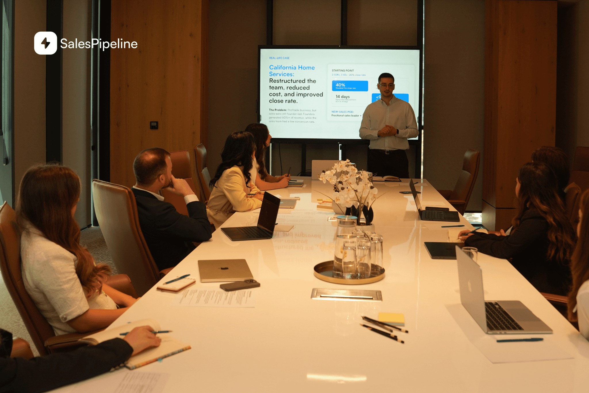 Criteria for selecting opportunities for a sales pipeline review, including value, risk, stall, forecast, stage age, qualification, and learning value.