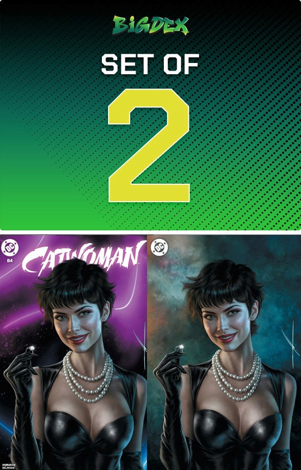 Catwoman #84 CARLA COHEN Big Dex Comics Exclusive Trade and Virgin Set featuring both limited edition variant covers.