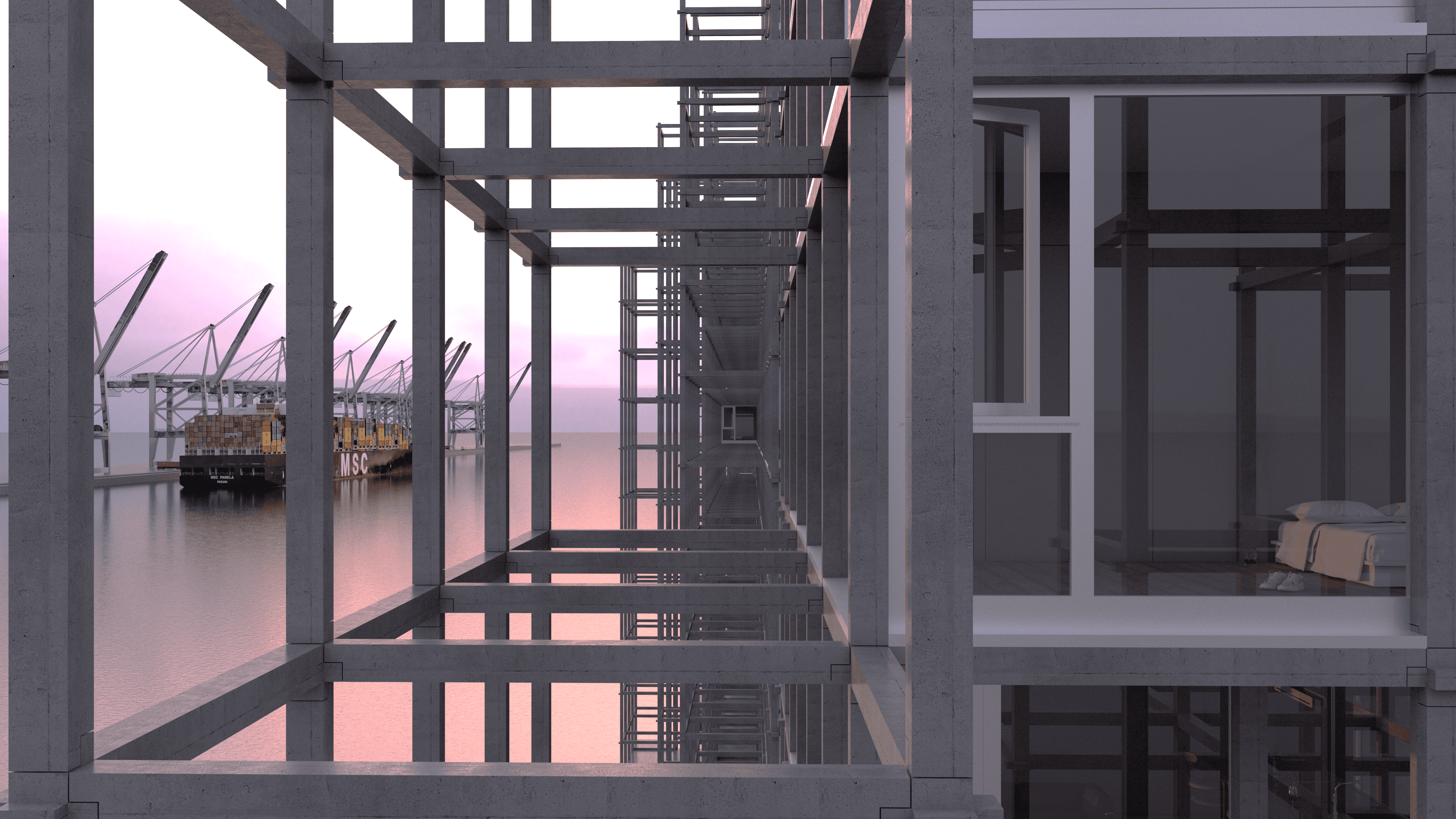 Logement collectif Le Havre bedroom