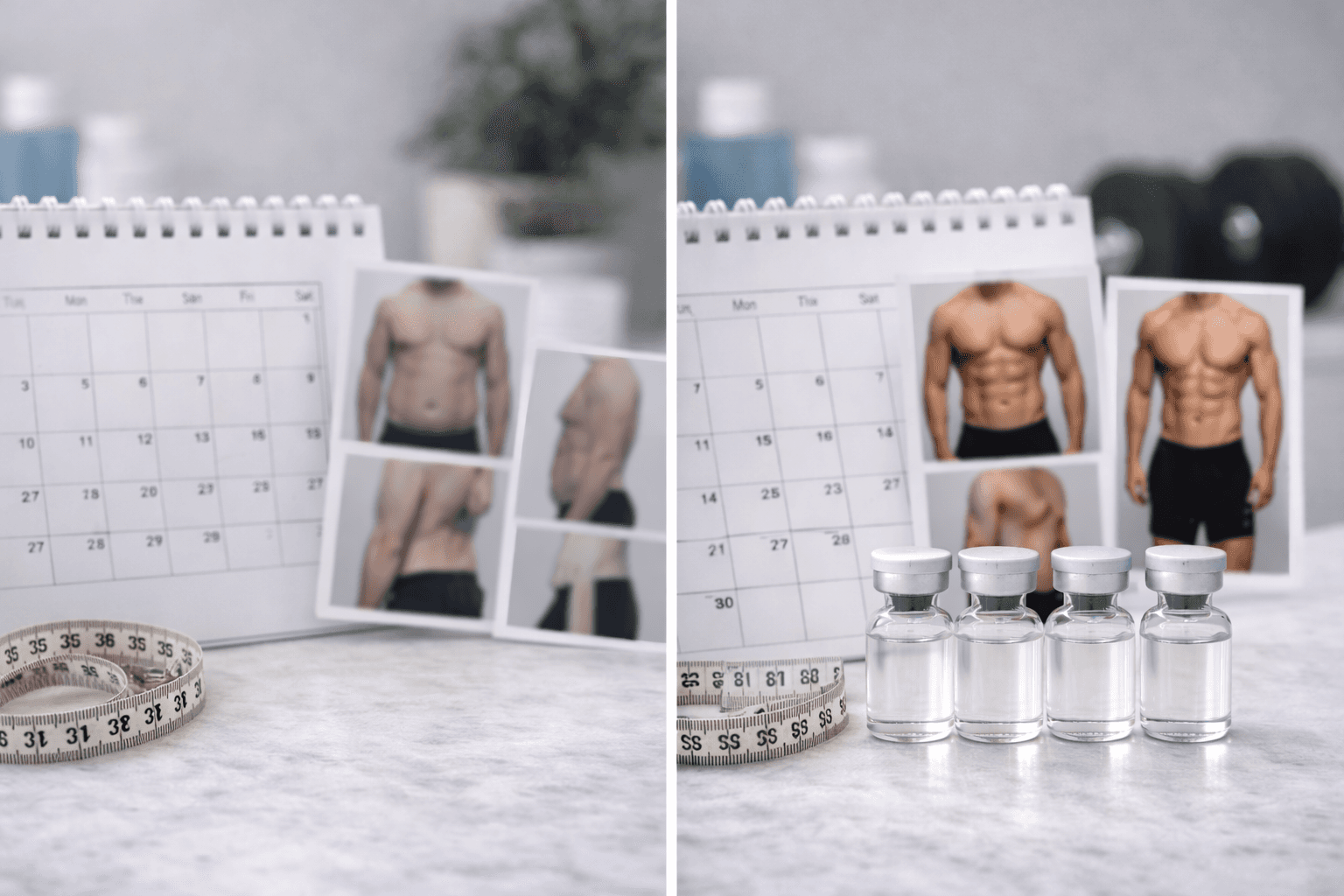 peptides befoer and after