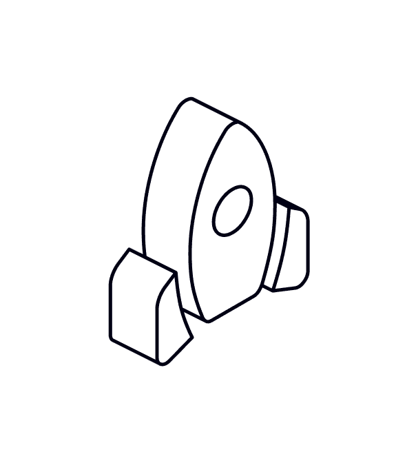 A black and white drawing of a rocket, showcasing its sleek design and pointed tip against a plain background.