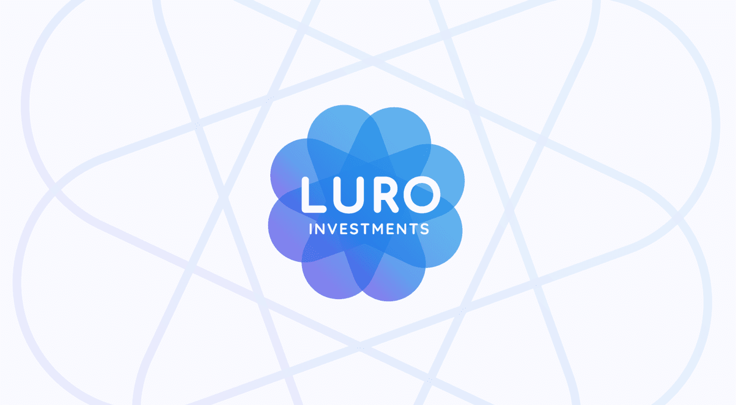 Luro Investments logo design and watermark