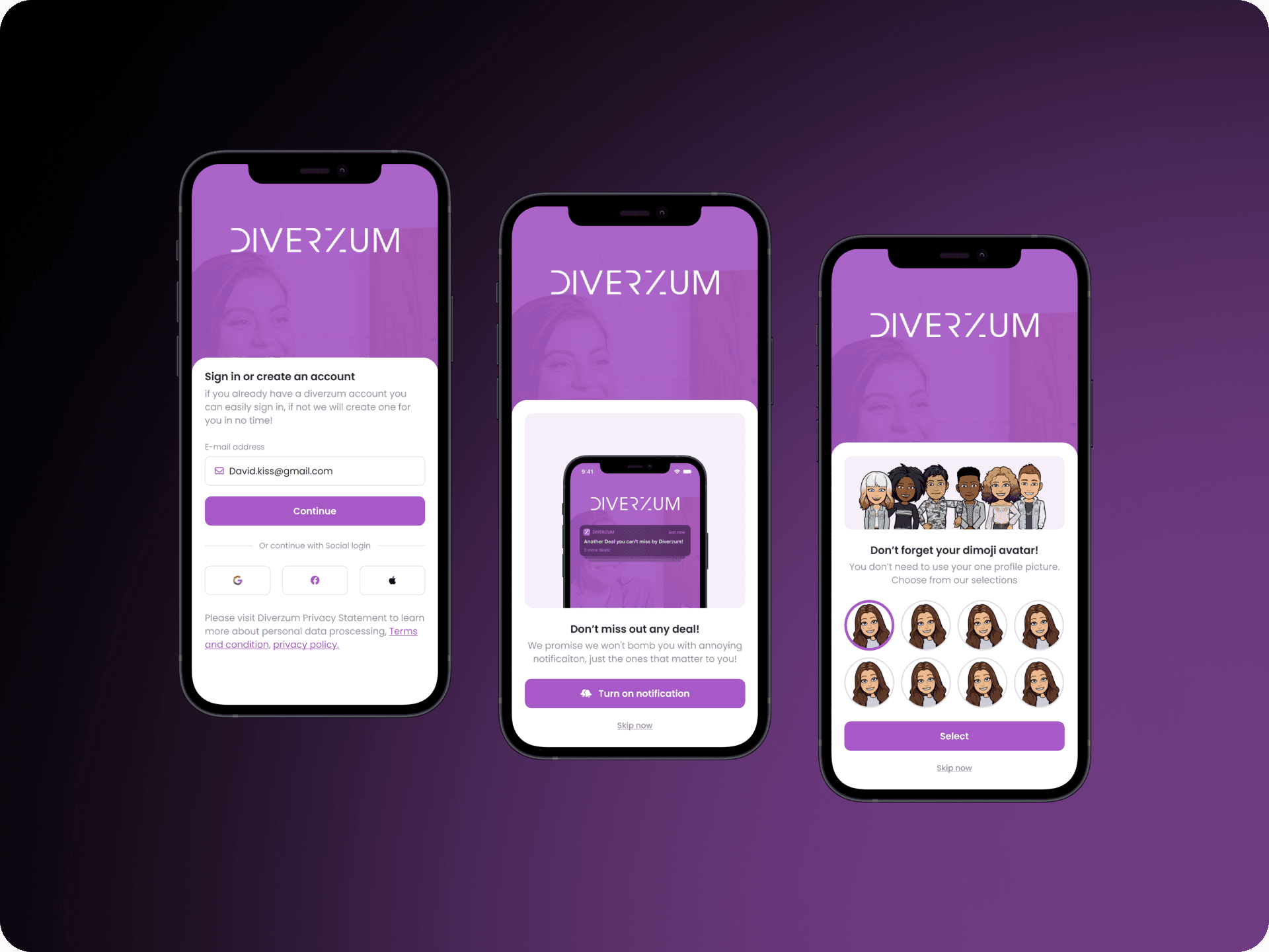 Diverzum registration