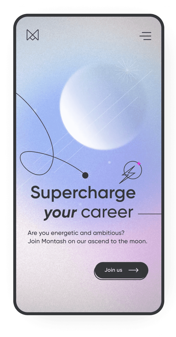 Montash website design mobile example 1