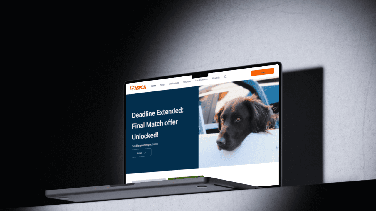 A mockup for a Macbook place on a table for a hair salon website