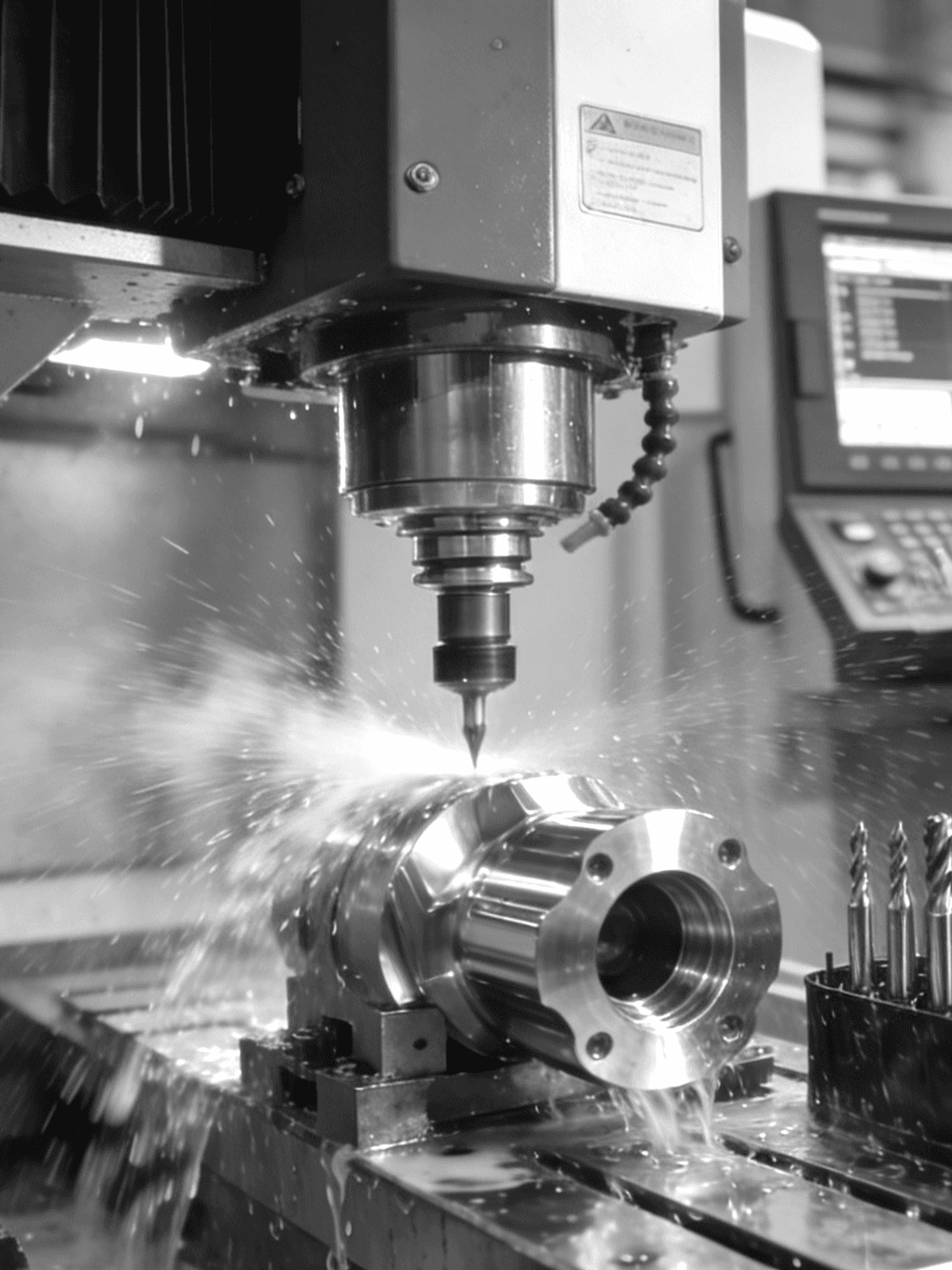 A close up shot of a machine creating a product