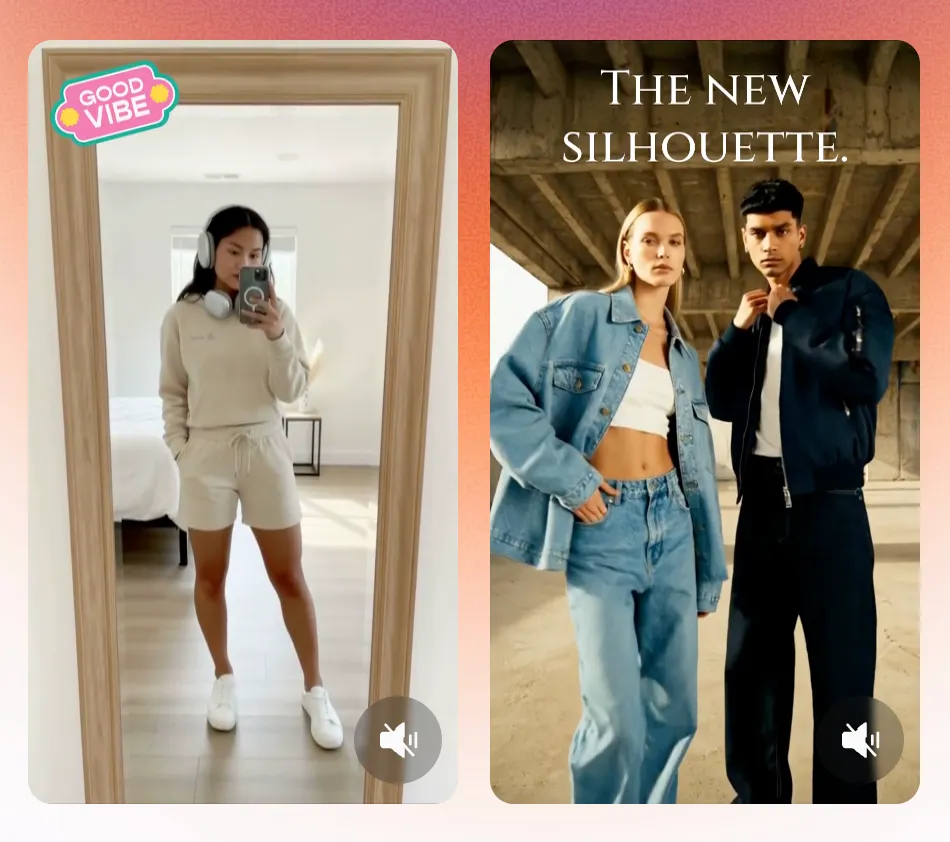 two vertical UGC video ads.