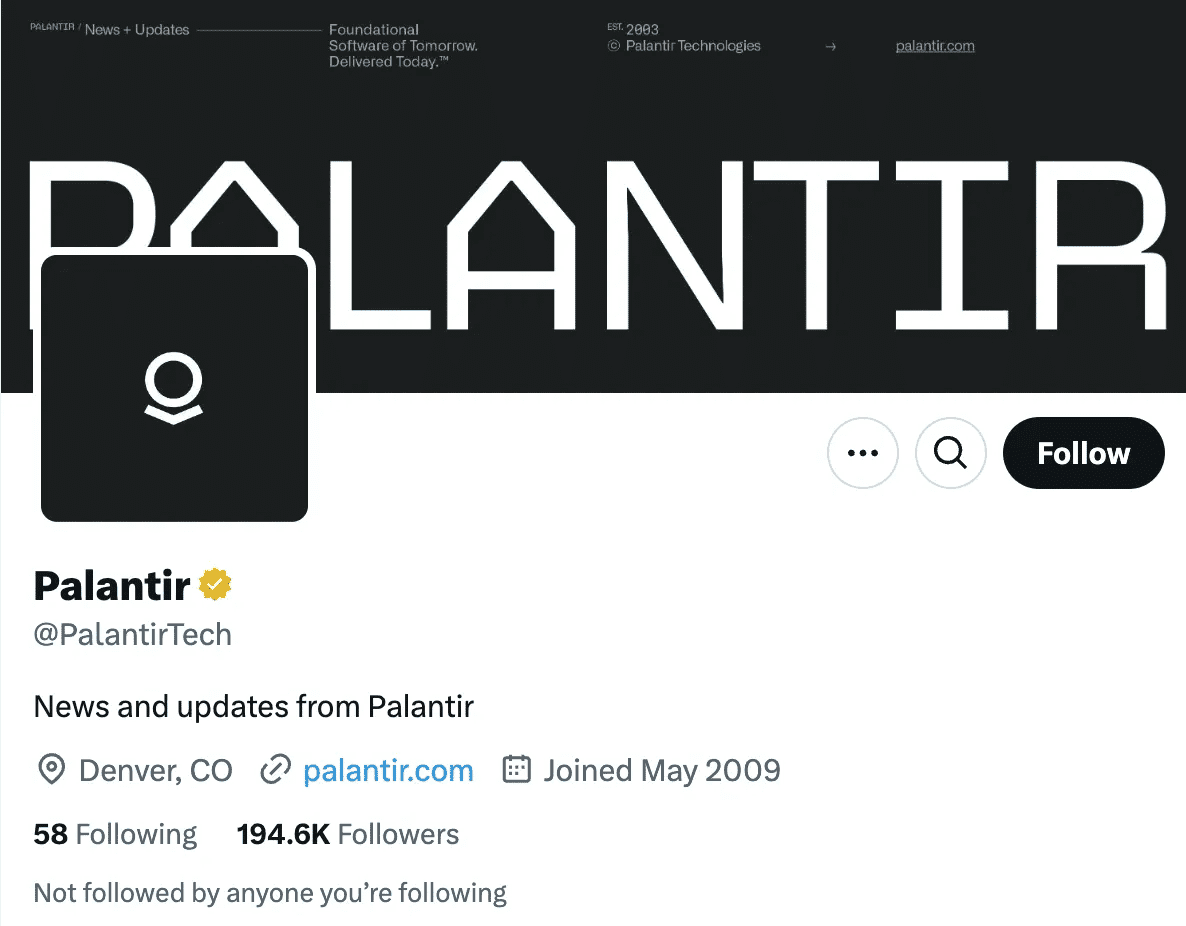 Palantir Marketing Analysis by Milk & Cookies studio | On X / Twitter