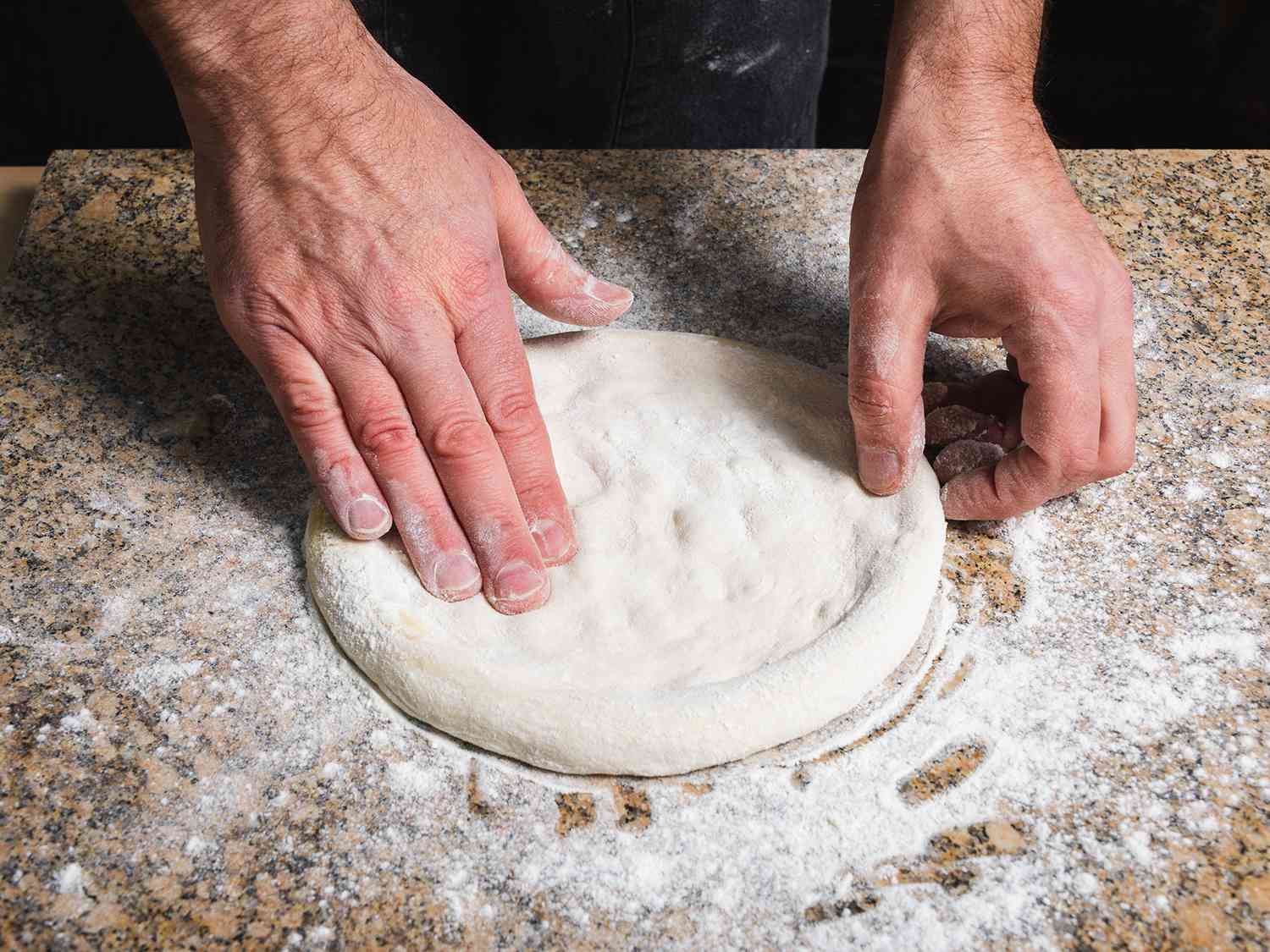 Man making a Pizza dough