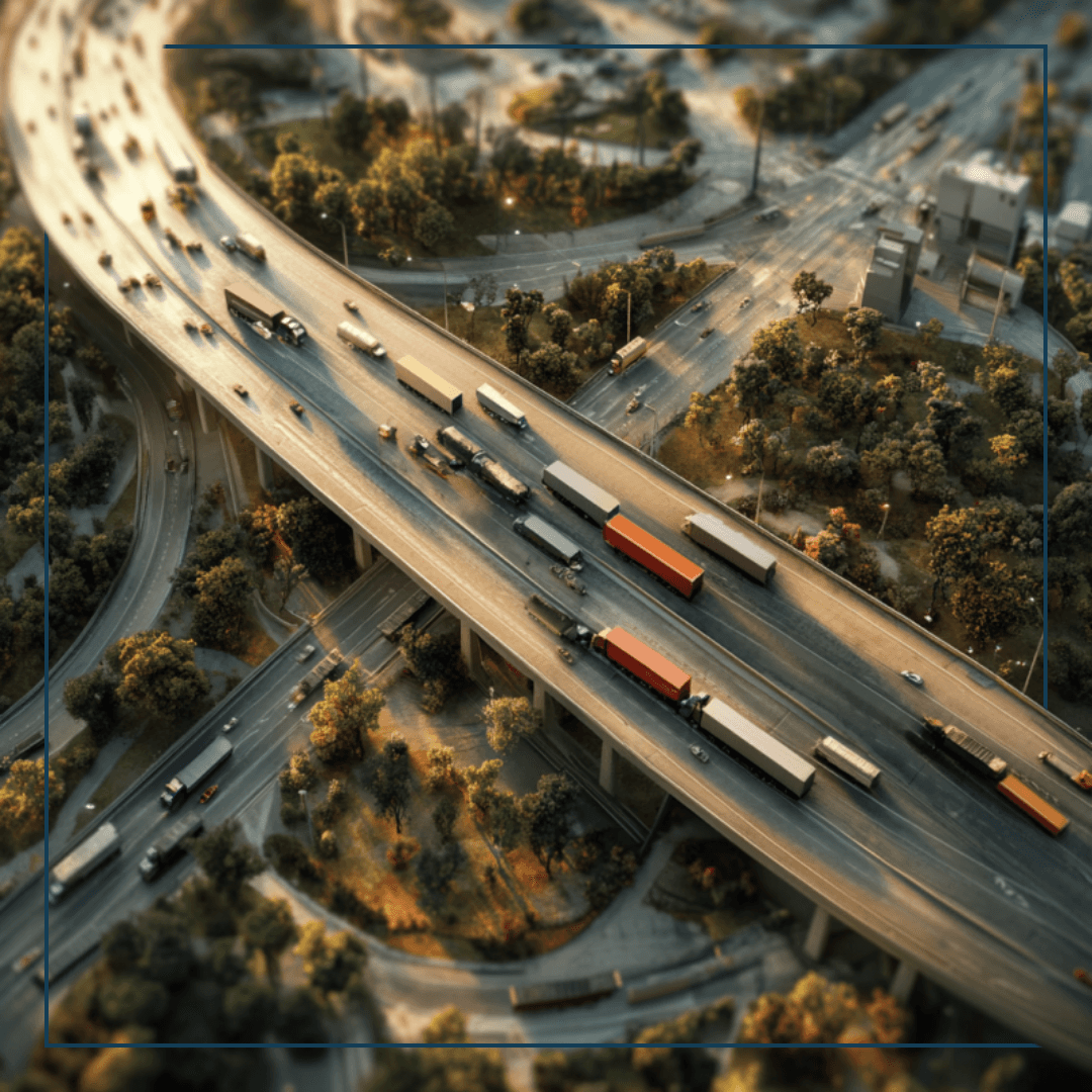 Hand mit Handy und Kompassapp, ein Schiff im Hintegrund