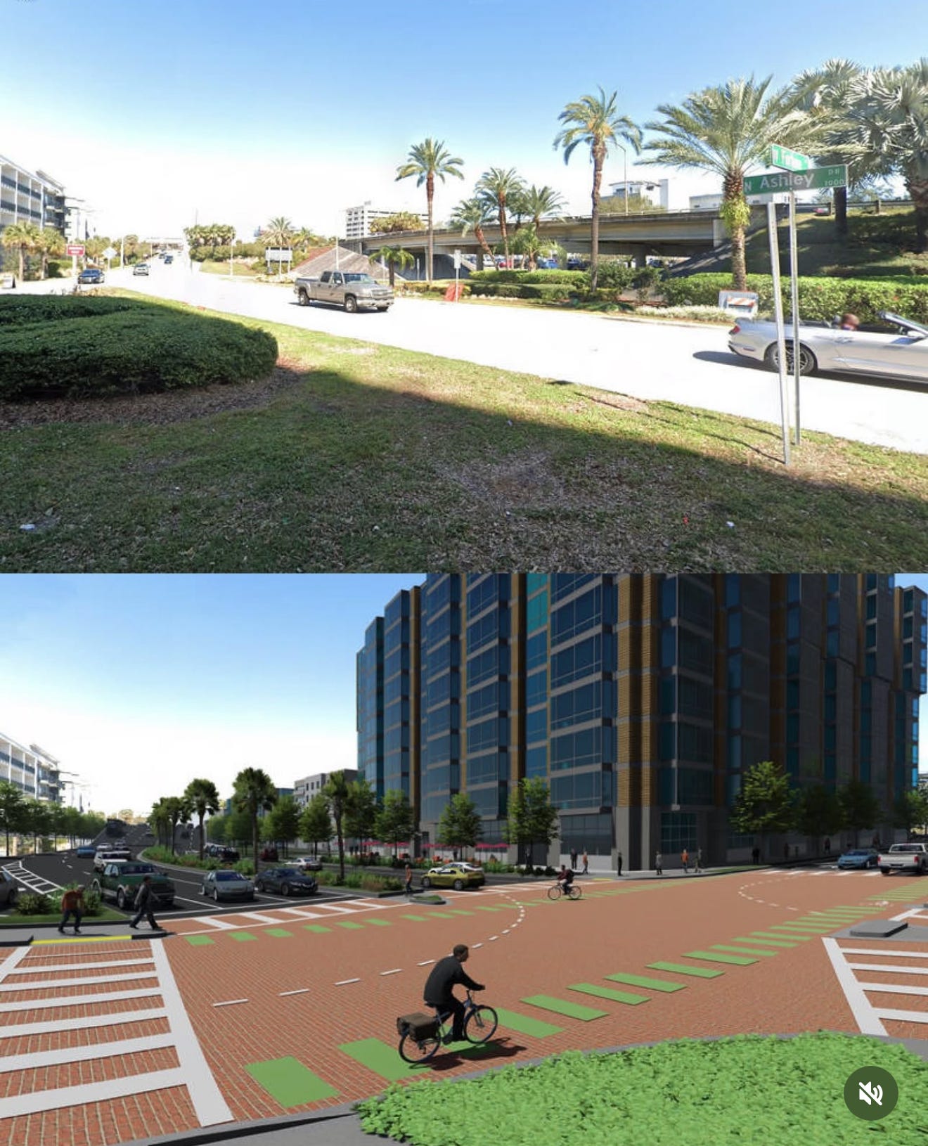 Rendering of future developements in Tampa Downtown