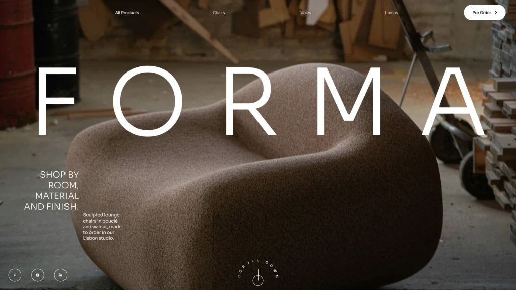Forma e-commerce website concept design by Alpha Expansion