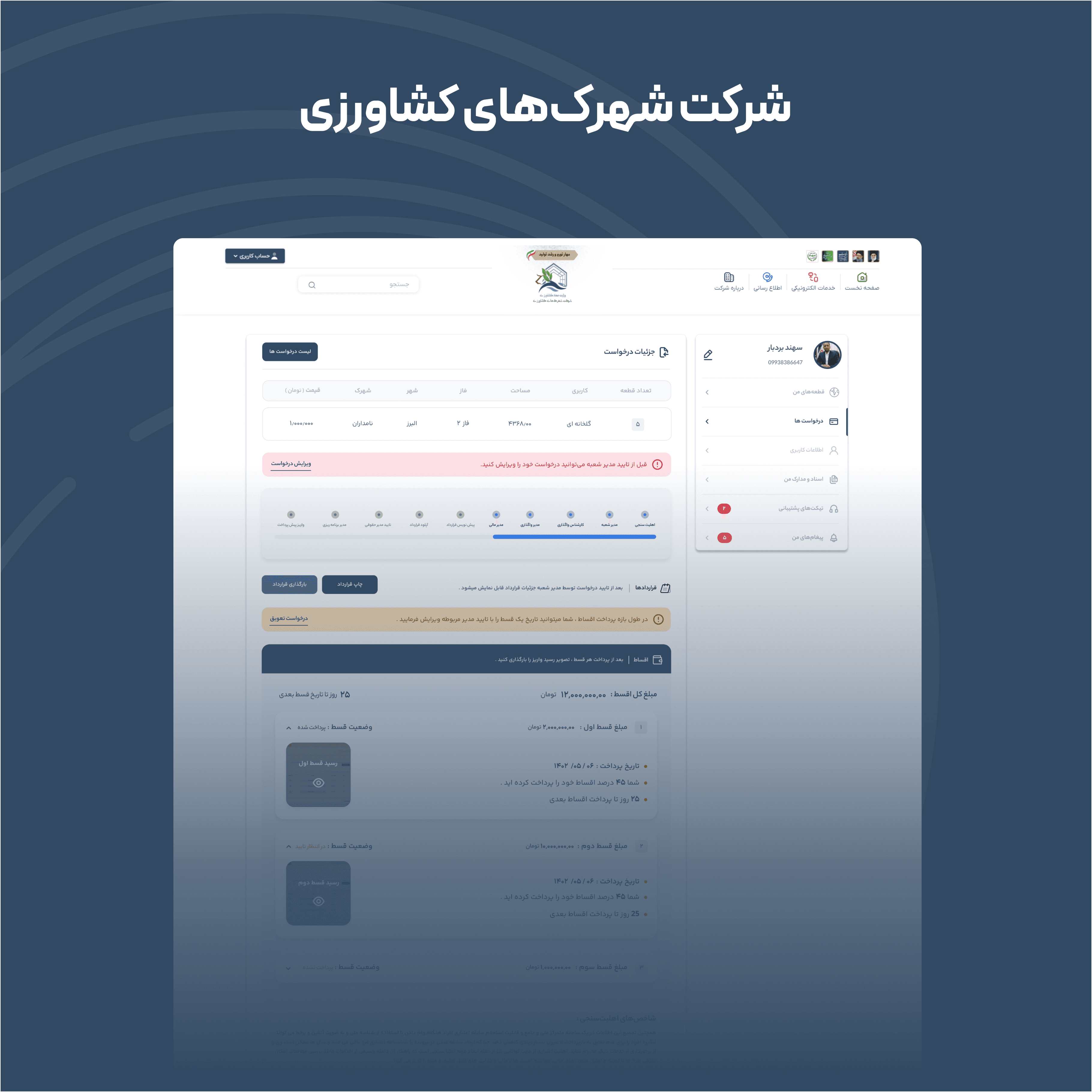 Jahad Keshavarzi Dashboard & Wbsite