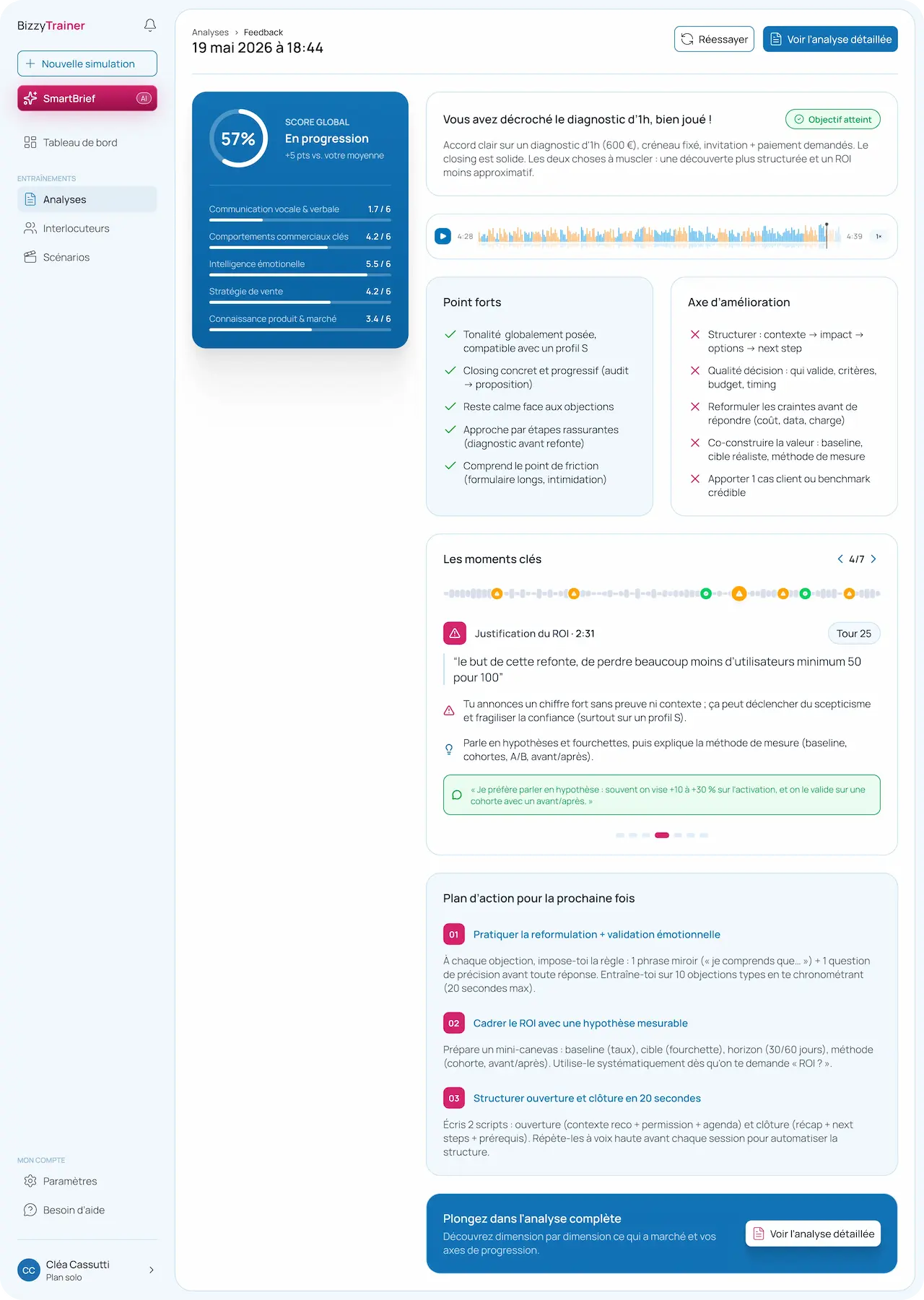 Refonte interface BizzyTrainer