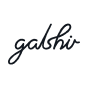 Cursive black logo text on white