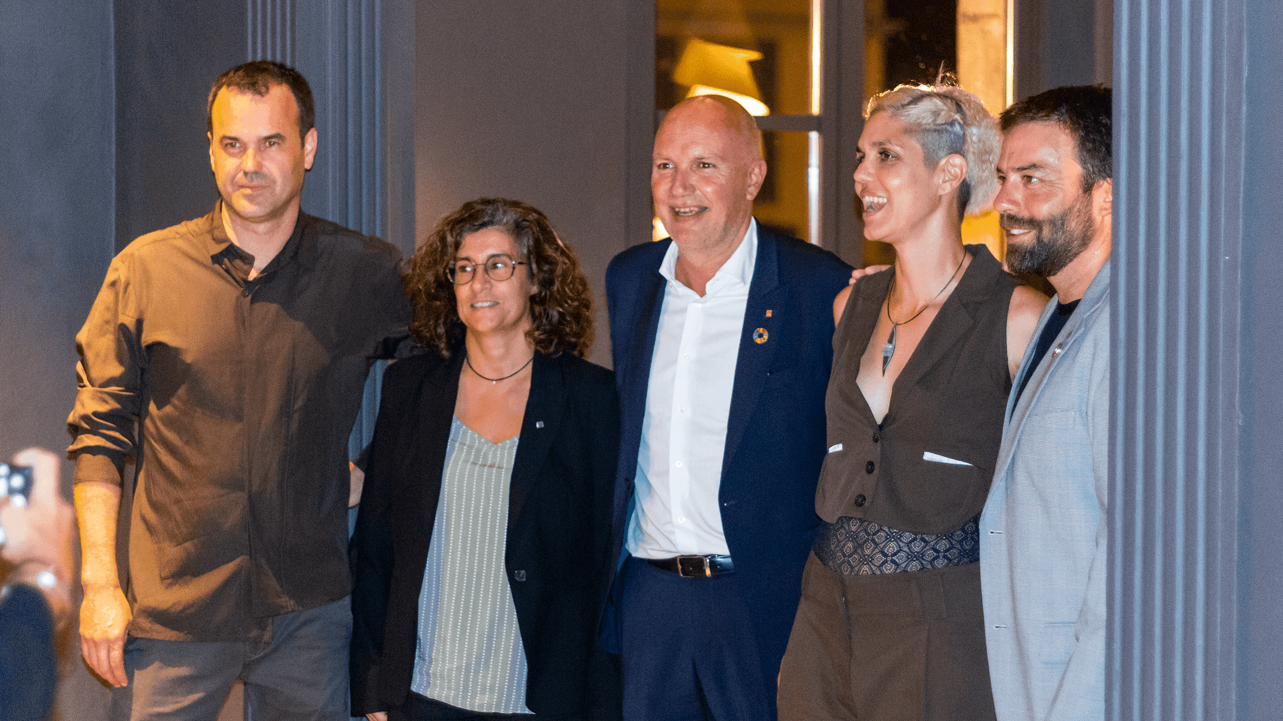 Conseller David Mascort, Director Isaac Peraire, Directora Elisabet Sánchez i fundadors d'Spora