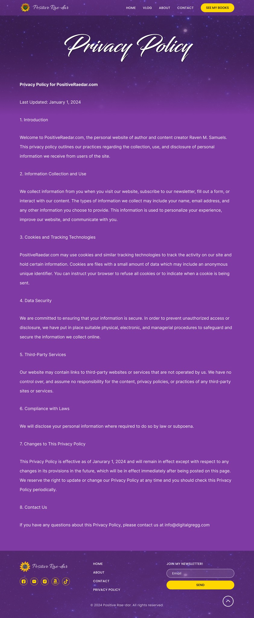 Privacy Policy (Desktop Version)