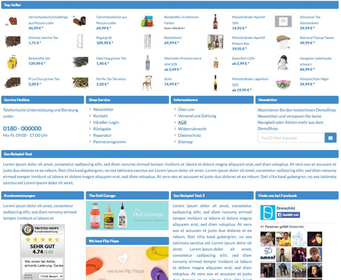 Shopware Plugins Österreich: Individueller SEO Footer (pro Kategorie definierbar) von Dreischild GmbH