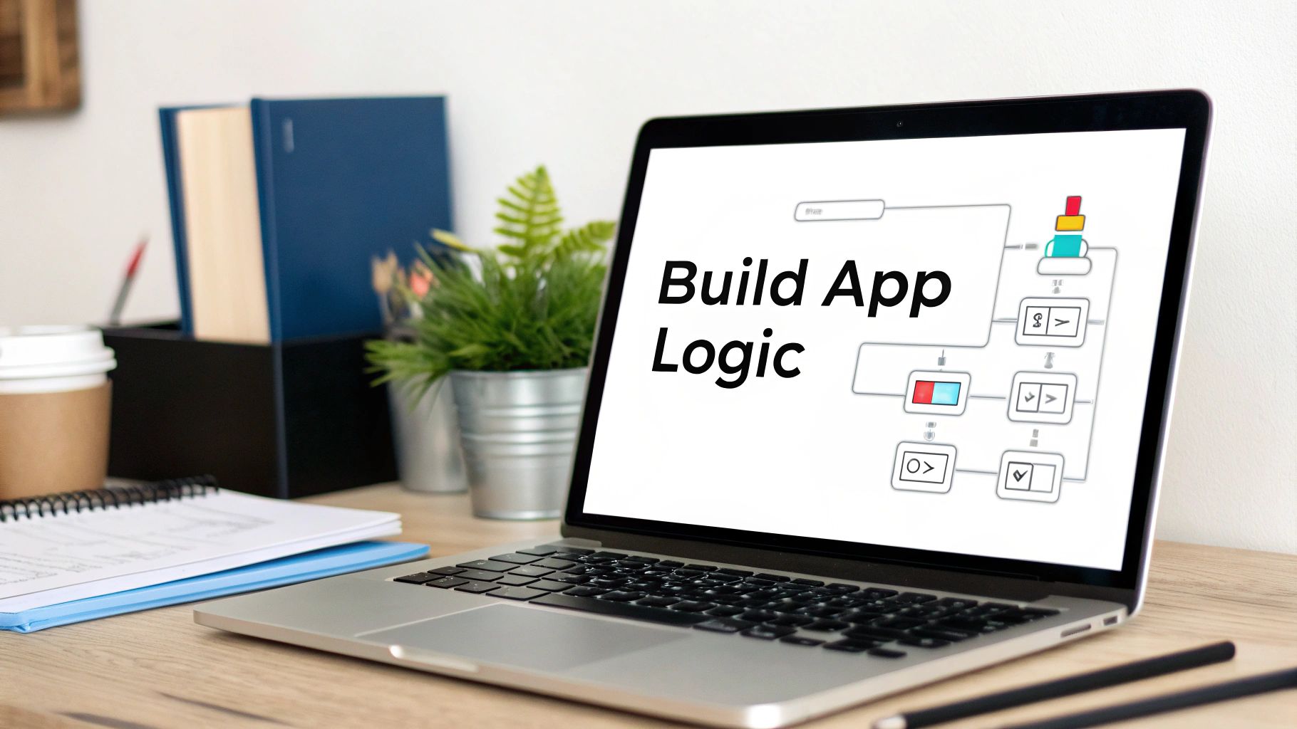 A functional engine powering a beautifully designed mobile app interface, illustrating the connection between backend logic and frontend design.