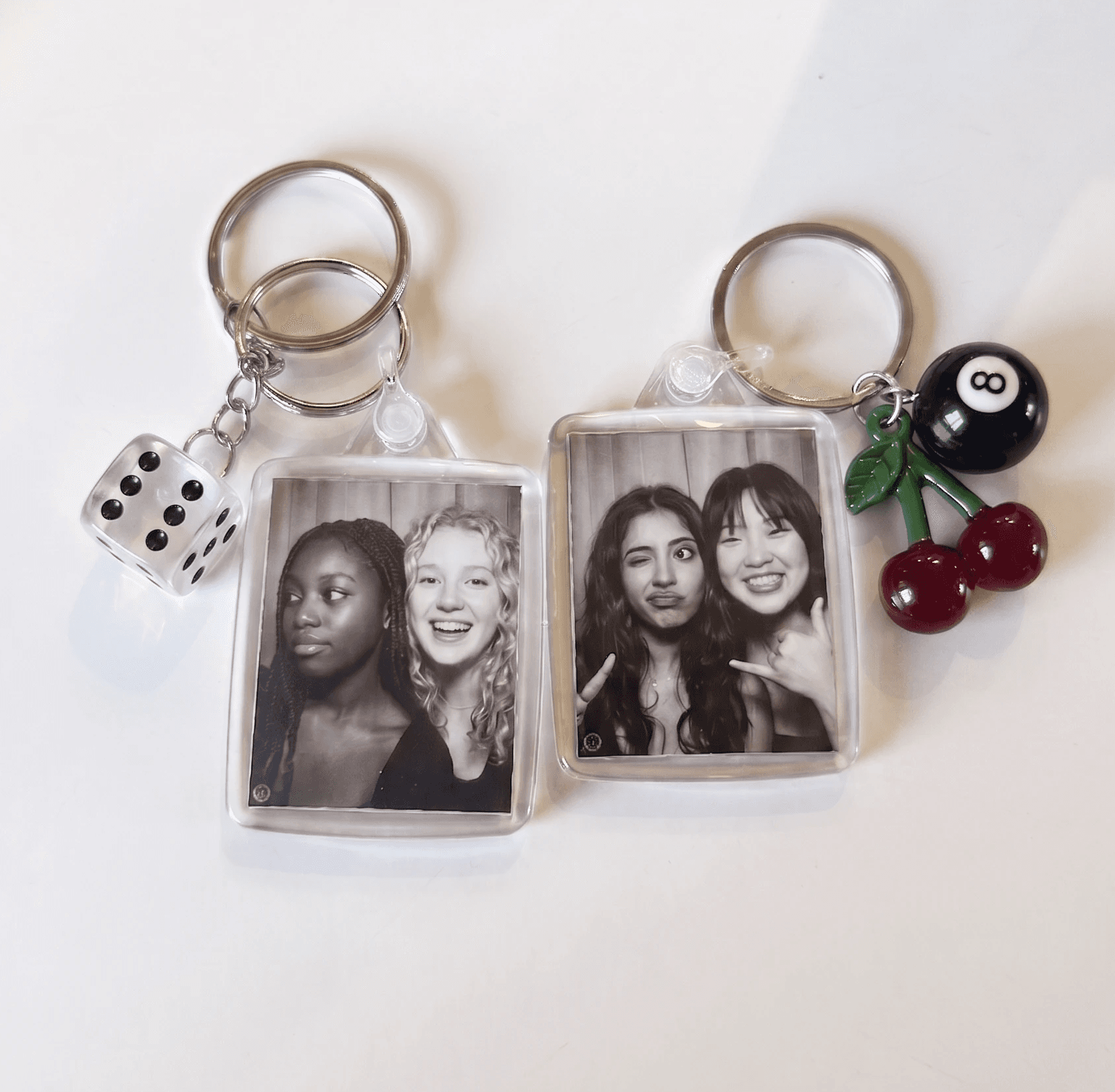 Photo Keychains with charms