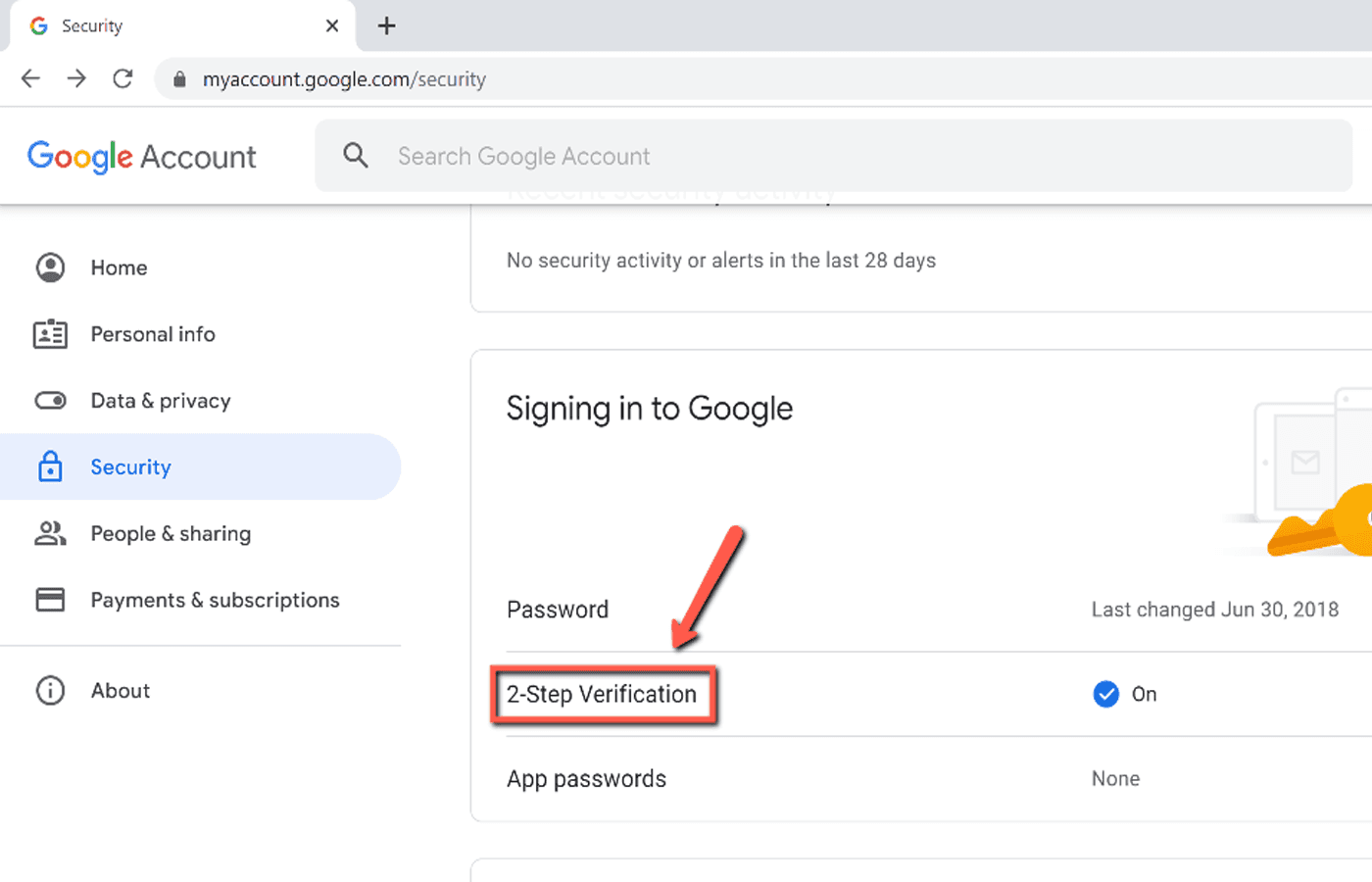 Enable Two-Factor Authentication to Log In