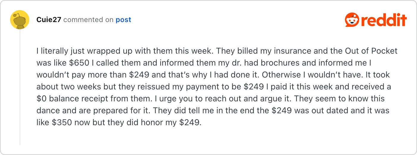 Post on Reddit