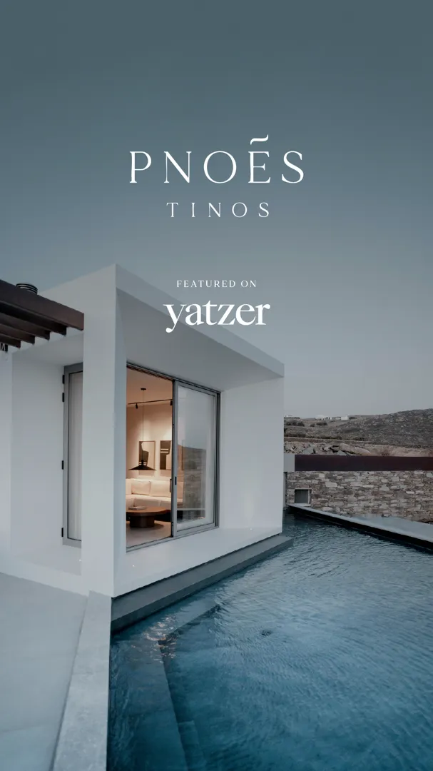 Announcement designed by TERAMOK: Featured on Yatzer: PNOĒS Tinos