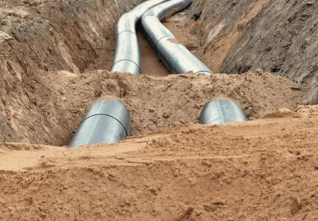 Bulk pit sand for backfill around pipes, retaining walls and construction works