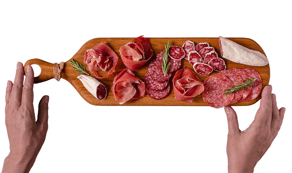 Porcellino charcuterie board reaching out to share.