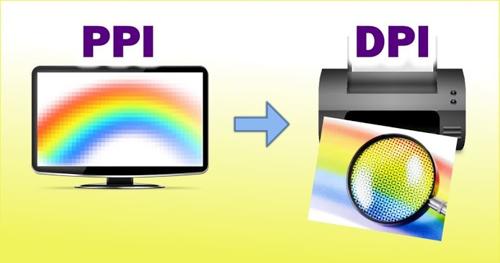 What is the contrast between PPI and DPI